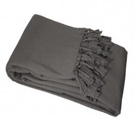 Plaid en coton (240 cm) Lana Anthracite