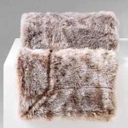 Plaid imitation fourrure Antartic Chocolat