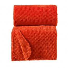 Plaid jacquard Calinou Brique