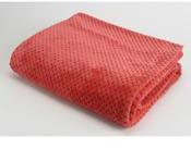 Plaid 100% polyester damier relief uni 130x170cm D