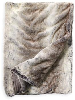 Plaid Fausse Fourrure LUXE Gris 130 X 180 cm