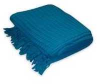 Plaid coton KIMONO ACTUEL Couleur Bleu roi