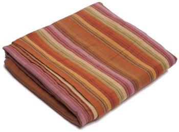 Plaid coton tissé rayures multicolores 180x180cm R
