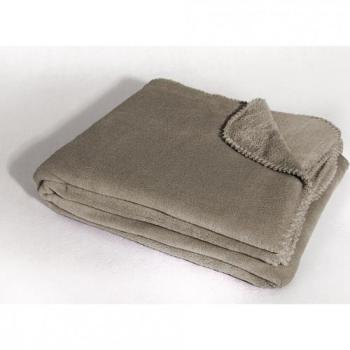 Plaid Louna Taupe 180x220