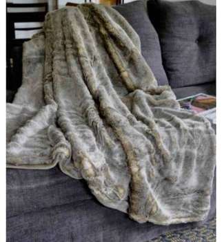 Plaid Fausse Fourrure Marmotte 150 X 170 cm Plaid Fausse Fourrure Marmotte