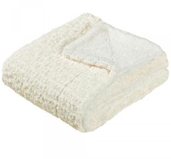 Plaid imitation fourrure blanc 130x170cm Blanc