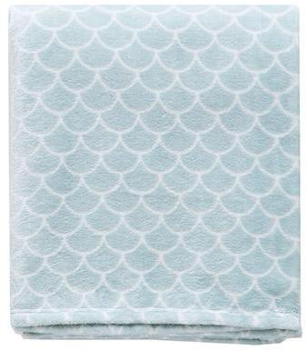 Plaid doudou VERT D EAU 130X160