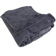 Plaid brillant microfibre SAYA Couleur Anthracite