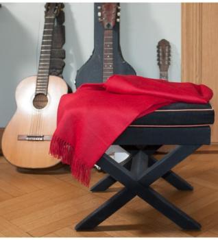 Plaid Laine Alpaga Luxe Rouge Foncé Plaid Laine Alpaga Luxe Rouge