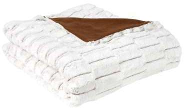 Plaid fausse fourrure Alaska Blanc 150 x 180 cm