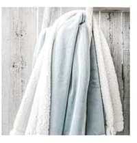 Plaid ultra doux velours et fausse fourrure sherpa