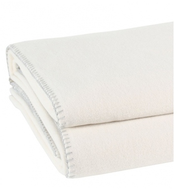 Plaid Polaire Luxe Blanc cassé 180 X 220 cm