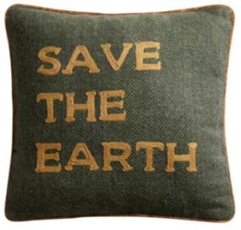 Coussin Save The Earth LOUNGE FABRICS,
