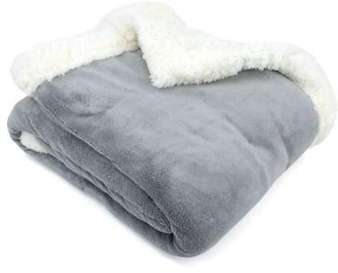 Plaid hiver 130x150 cm polyester 490g m ARTHUR Gris Plaid hiver 130x150 cm polyester