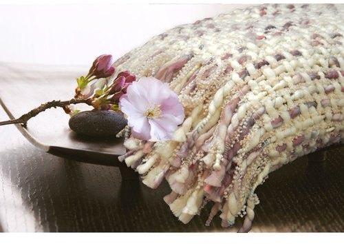 Plaid grosse maille rose Luxury