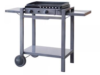 Plancha gaz 2 brûleurs sur chariot 55x36cm