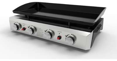 Plancha au gaz VALENCIA - 4 brûleurs 10kW - HAPPY
