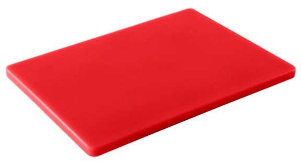 Planche à découper rouge 53x32x1,5cm en polyéthylè