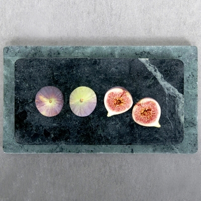 Planche à découper rectangulaire en marbre vert Ra
