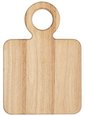 Planche à découper carrée en bois dhévéa Blooming