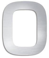 Signo - Numéro de maison de rue 0 - inox mat LxPxH Signo - Numéro de maison de
