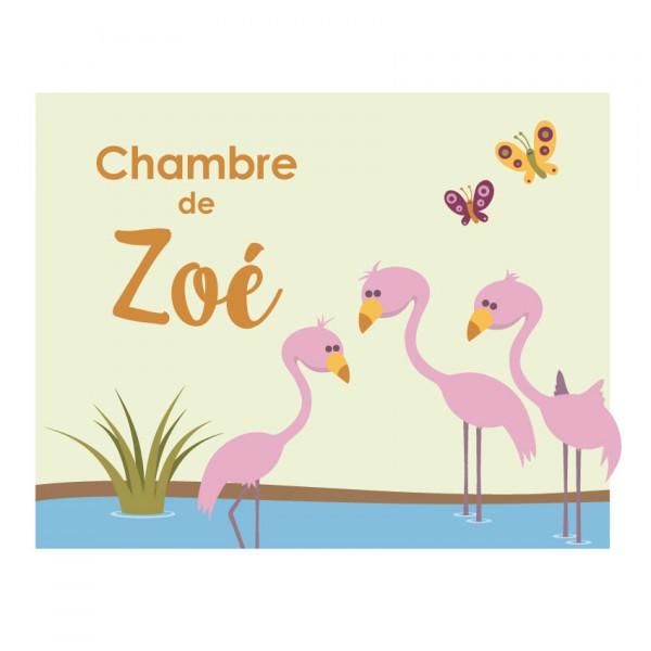 Plaque personnalisée Flamants Roses Plaque personnalisée Flamants