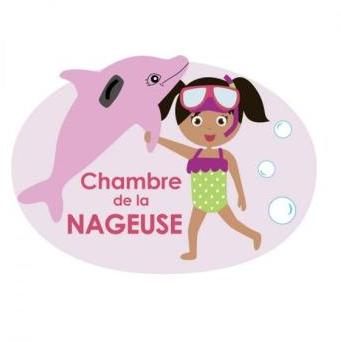 Plaque de porte Nageuse Plaque de porte Nageuse