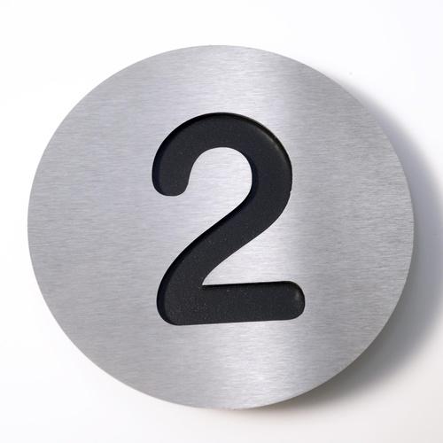 Radius - Numéro 2 - inox/noir/Ø10cm