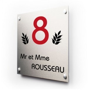 Plaques de maison ALUMINIUM BROSSE