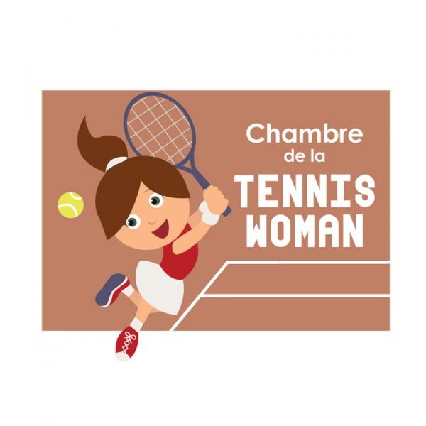 Plaque de porte Tenniswoman Plaque de porte Tenniswoman