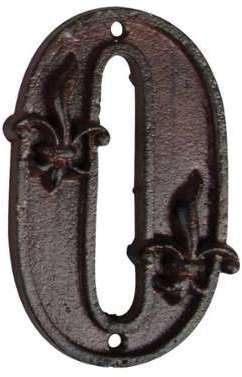 Numéro de maison en Fonte 0 11,4x7x1cm
