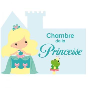 Plaque de porte petite princesse blonde Plaque de porte petite princesse