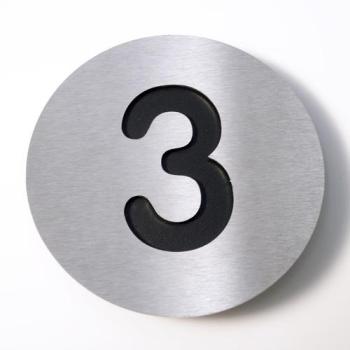 Radius - Numéro 3 - inox/noir/Ø10cm