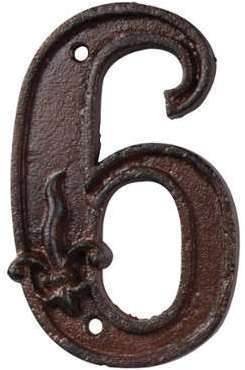 Numéro de maison en Fonte 6 11 4x7 1x1cm Numéro de maison en Fonte