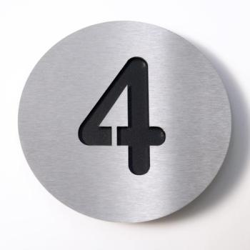 Radius - Numéro 4 - Pièce unique - inox/noir/Ø10cm