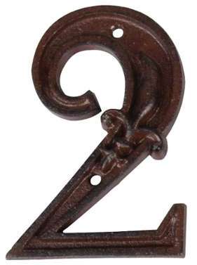 Numéro de maison en Fonte 2 11,4x7,8x1cm