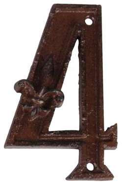 Numéro de maison en Fonte 4 11,4x7,2x1cm