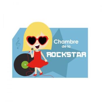 Plaque de porte Rockstar Fille Plaque de porte Rockstar Fille