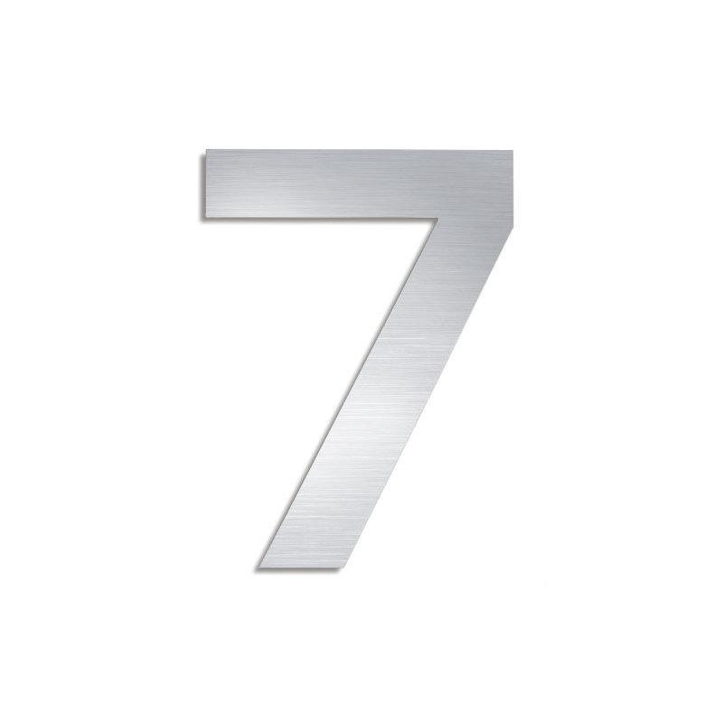 Signo - Numéro de maison de rue 7 - inox mat LxPxH Signo - Numéro de maison de