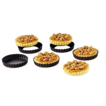 6 moules à tartelettes fond amovible Gobel