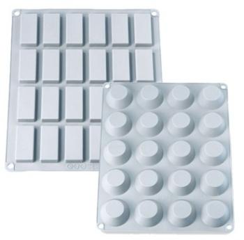 Lot Grandes Plaques silicone mini-financiers et mi
