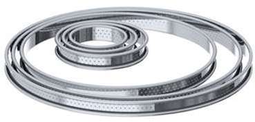 Cercle à tarte inox perforé 28 cm De Buyer