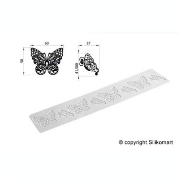 Tapis à dentelle silicone Papillon Silikomart