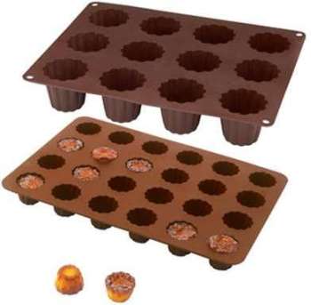 Lot de 2 Flexiplaques en silicone 12 canelés et 2