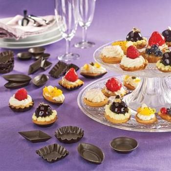 30 mini-moules à mignardises anti-adhésifs qualité