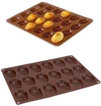Lot de 2 Flexiplaques en silicone 18 madeleines e