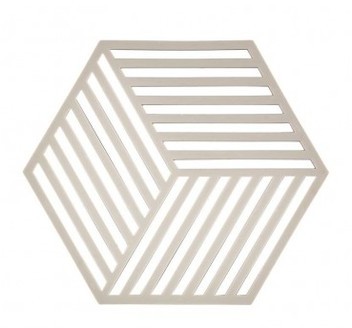 Dessous de Plat Design Hexagone Silicone Gris