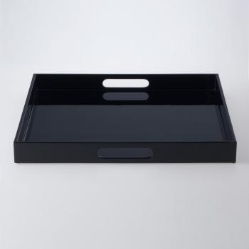 Tray large - Plateau - noir/brillant