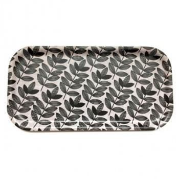 Plateau Rectangulaire Feuilles Noires Mr & Mrs Cly