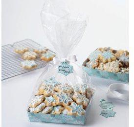 Plateaux-Sachets de présentation Flocons de neige Wilton Plateaux-Sachets de présentation